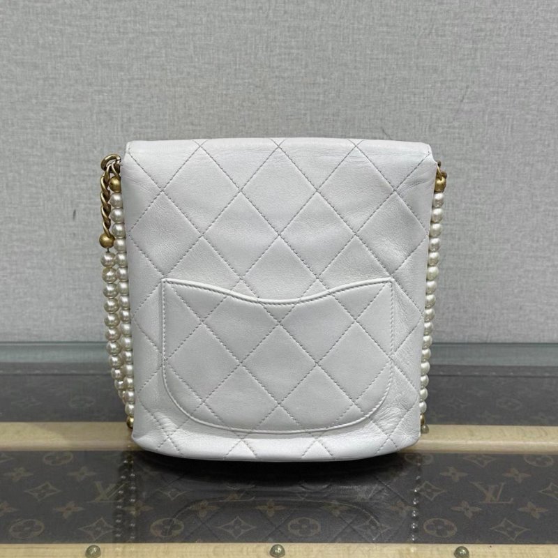 CHANEL白金珍珠鏈條肩背斜背包19*19*8 98新配件塵袋-2