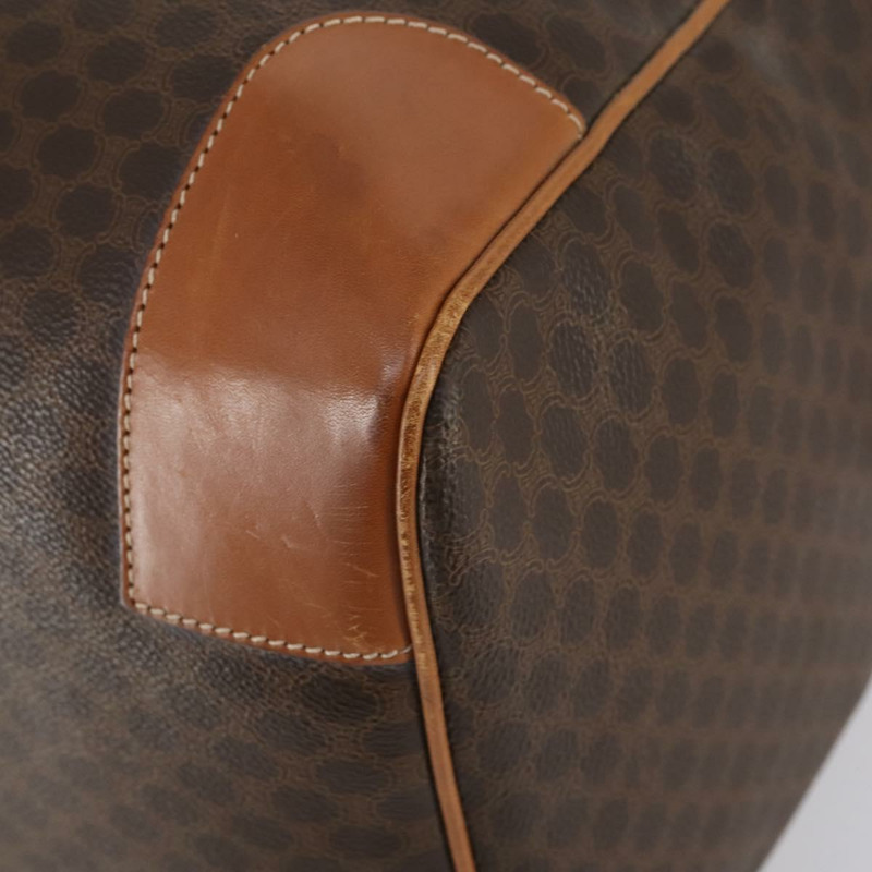 【日本直送】CELINE Macadam帆布波士頓包 PVC皮革 棕色 正品 ki6041-8