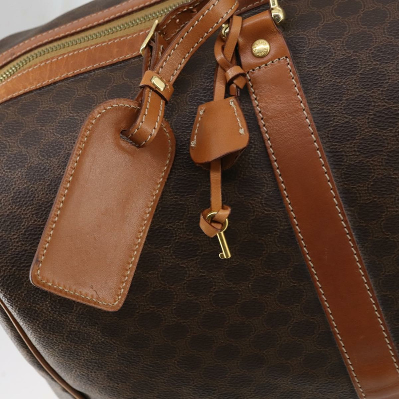 【日本直送】CELINE Macadam帆布波士頓包 PVC皮革 棕色 正品 ki6041-9