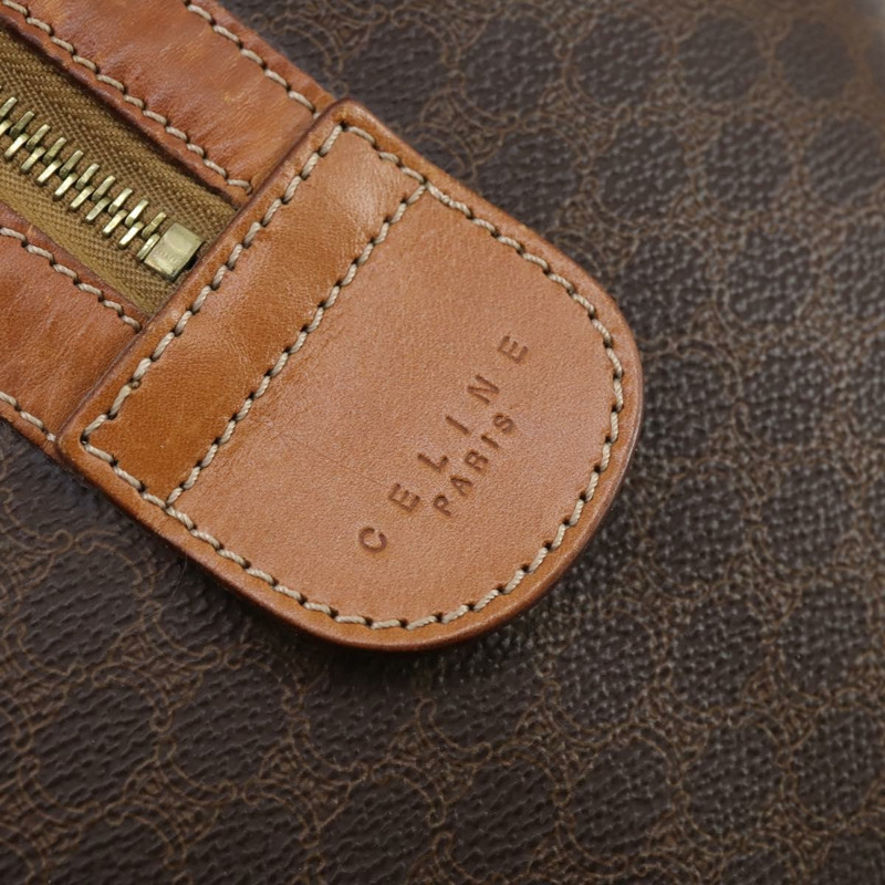 【日本直送】CELINE Macadam帆布波士頓包 PVC皮革 棕色 正品 ki6041-16