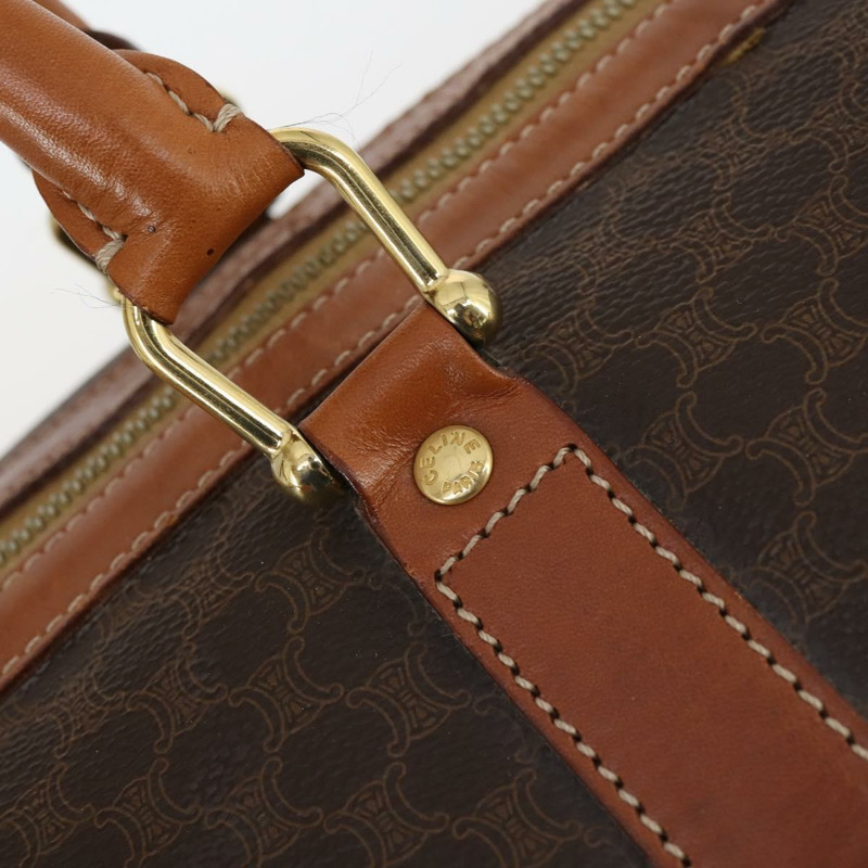 【日本直送】CELINE Macadam帆布波士頓包 PVC皮革 棕色 正品 ki6041-18