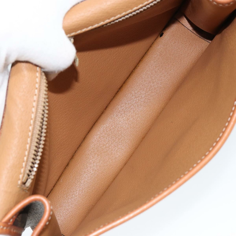 【日本直送】CELINE Macadam帆布圓形單肩包 PVC皮革 棕色 金色 正品 149156-10