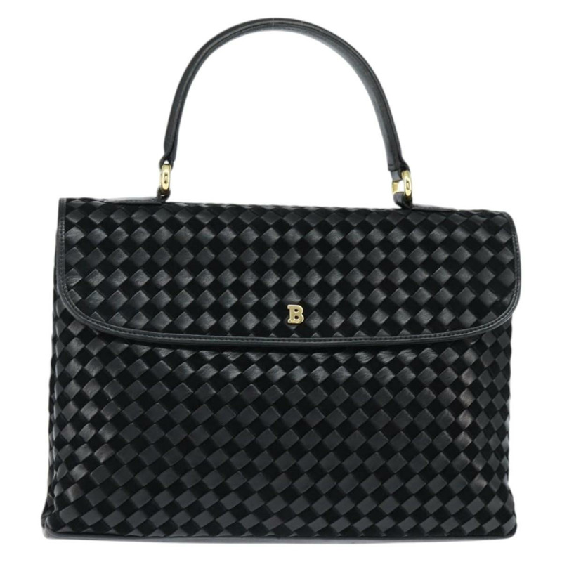 【日本直送】BALLY 手提包 皮革 黑色 金色 正品 BA7374-12