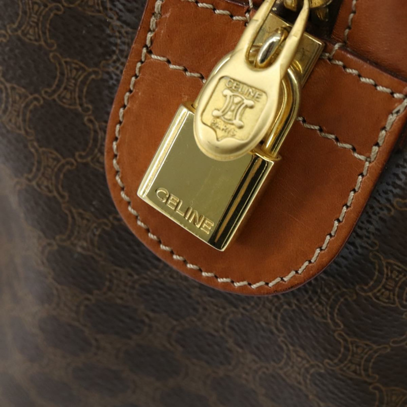 【日本直送】CELINE Macadam帆布波士頓包 PVC棕色金色 正品 149357-16