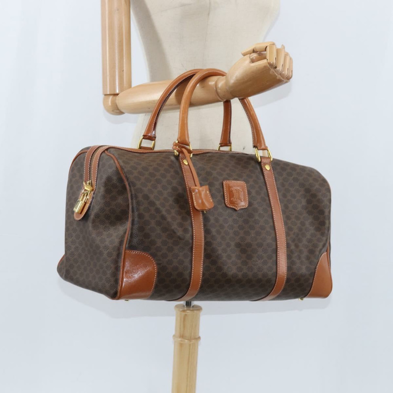 【日本直送】CELINE Macadam帆布波士頓包 PVC棕色金色 正品 149357-19