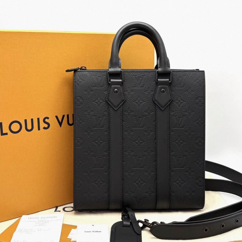 LV Sac Plat黑色壓紋手提單肩琴譜包 芯片款 26*28*5 99新配件盒子塵袋吊牌購證-4