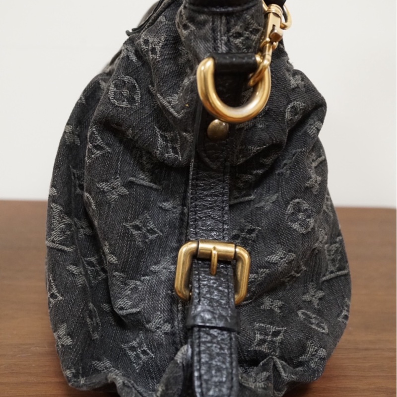 LV 黑色單寧二手 Neo Cabby MM 手提肩背包-1