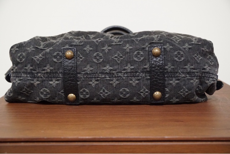 LV 黑色單寧二手 Neo Cabby MM 手提肩背包-2