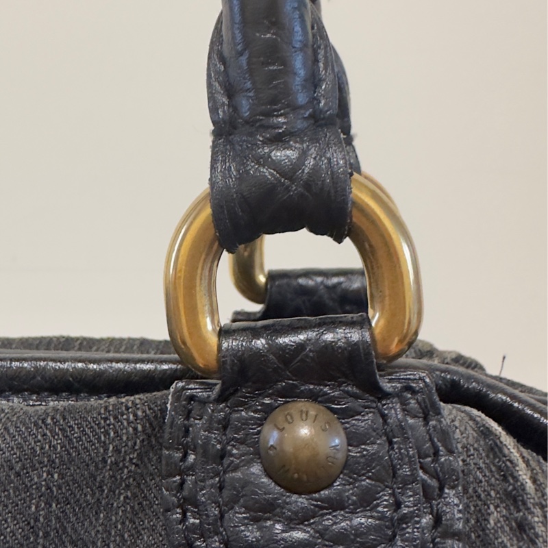 LV 黑色單寧二手 Neo Cabby MM 手提肩背包-8