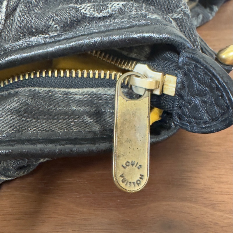 LV 黑色單寧二手 Neo Cabby MM 手提肩背包-9