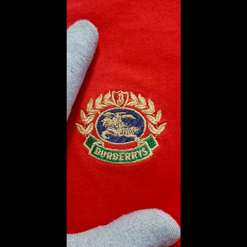 絕版BURBERRYS 博柏利 LONDON 男紅色短袖POLO衫S-4