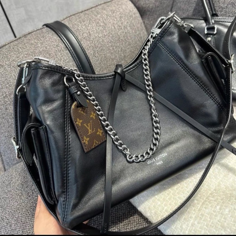 🈶台北101購證 #全新全配 Lv carryall cargo pm黑武士斜挎包 芯片款-10