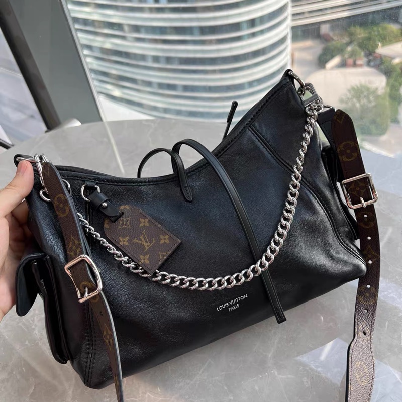 🈶台北101購證 #全新全配 Lv carryall cargo pm黑武士斜挎包 芯片款-13