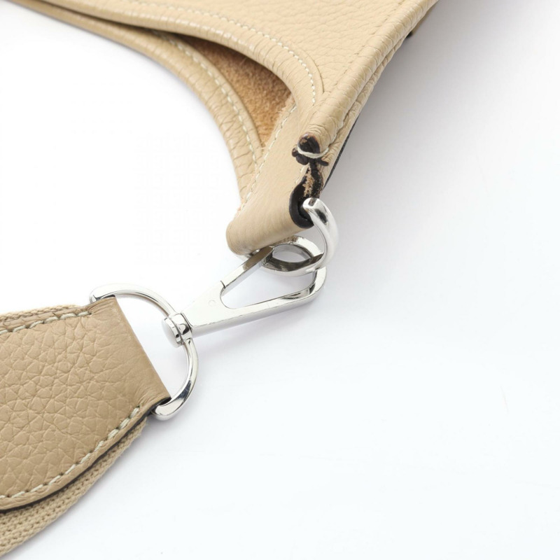 Hermes Hermès Evelyn 3 Trois PM Taurillon Clemence 皮革肩背包，米色-6