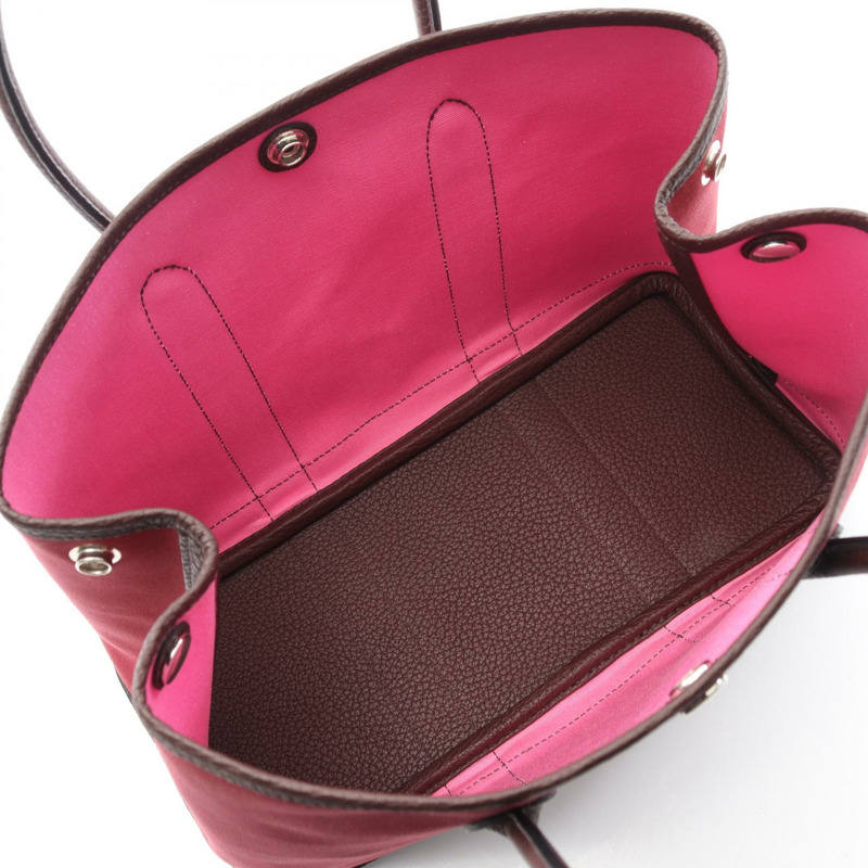 愛馬仕花園派對TPM手提包 Z Toile officier Rouge imperial SHW 二手-2