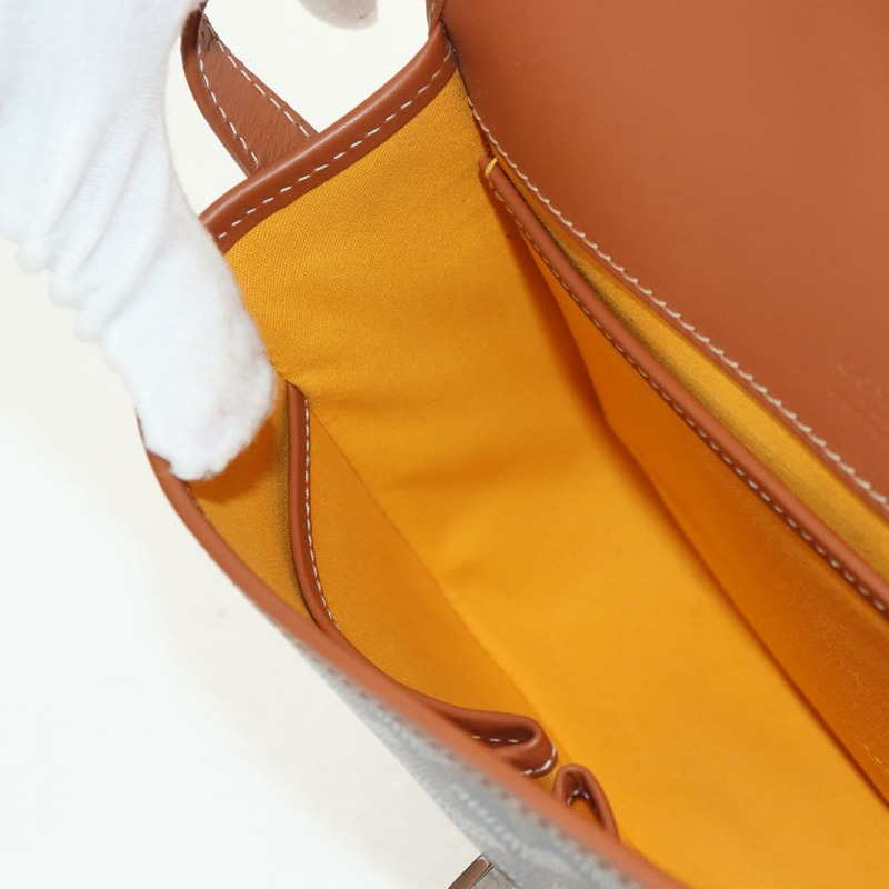 【日本直送】GOYARD 人字紋 Belvedere PM 單肩包 PVC 黑色銀色 正品 122843M-20