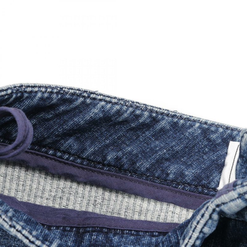 香奈兒 COCO 標誌紐扣半身裙 #34 P30531V20879 棉質海軍藍二手女裝-5