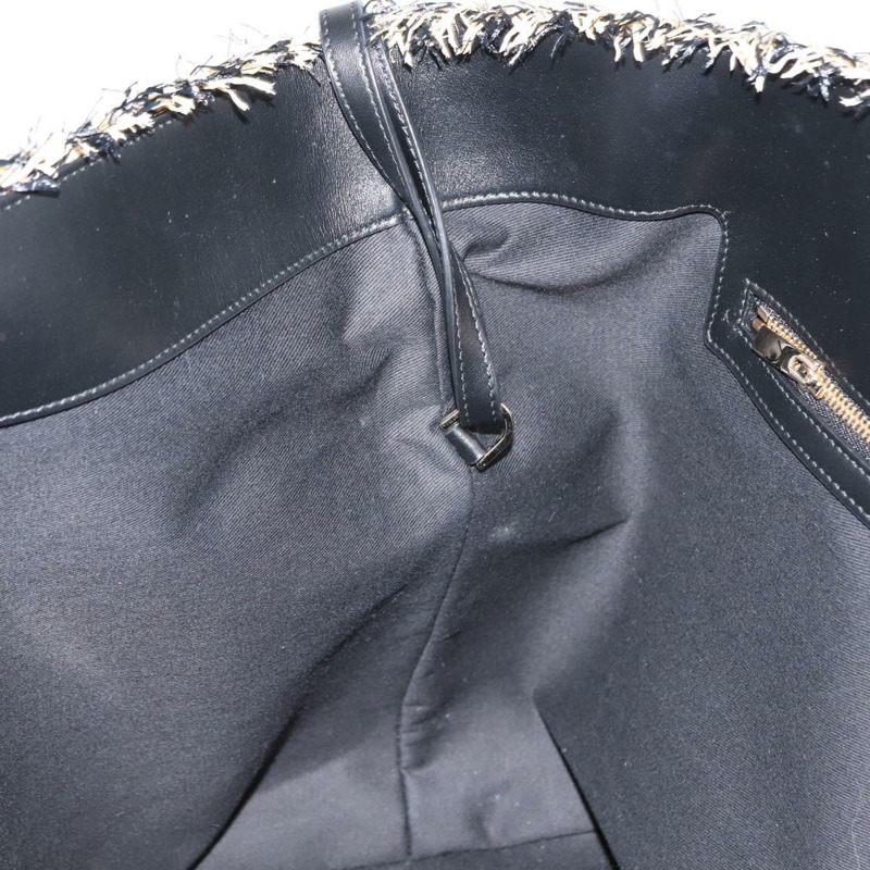 【日本直送】Salvatore Ferragamo Gancini 托特包 拉菲草皮革 黑色 銀色 正品 148033-18