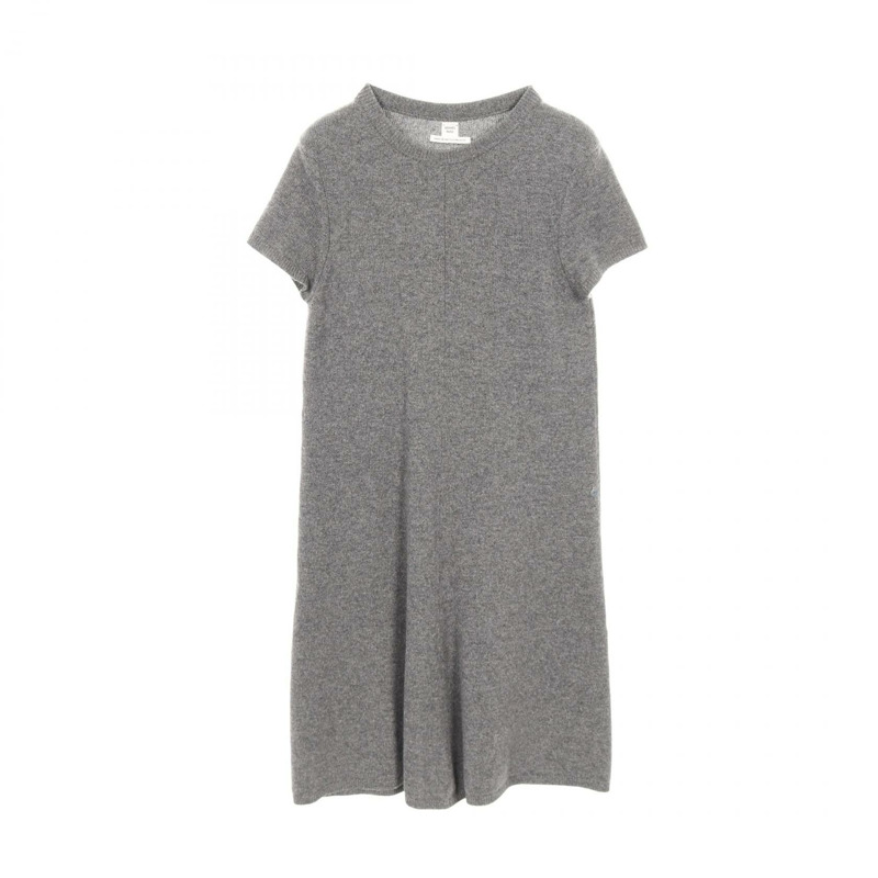 愛馬仕短袖洋裝 #36 羊絨灰色二手女裝-0