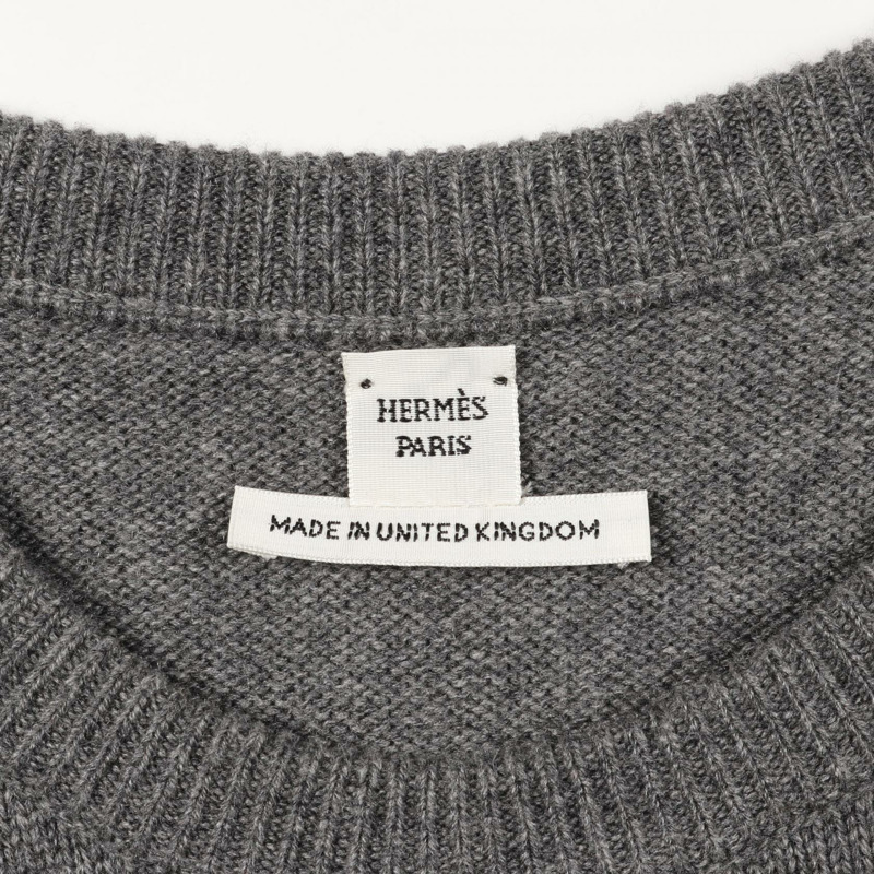 愛馬仕短袖洋裝 #36 羊絨灰色二手女裝-2
