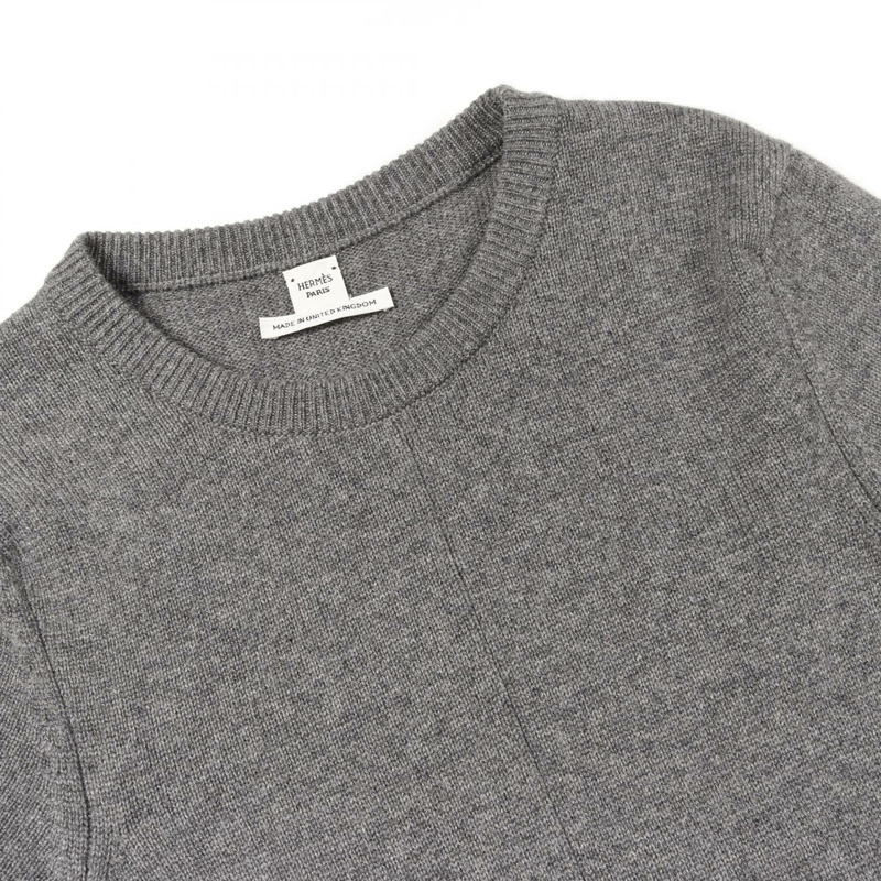 愛馬仕短袖洋裝 #36 羊絨灰色二手女裝-5