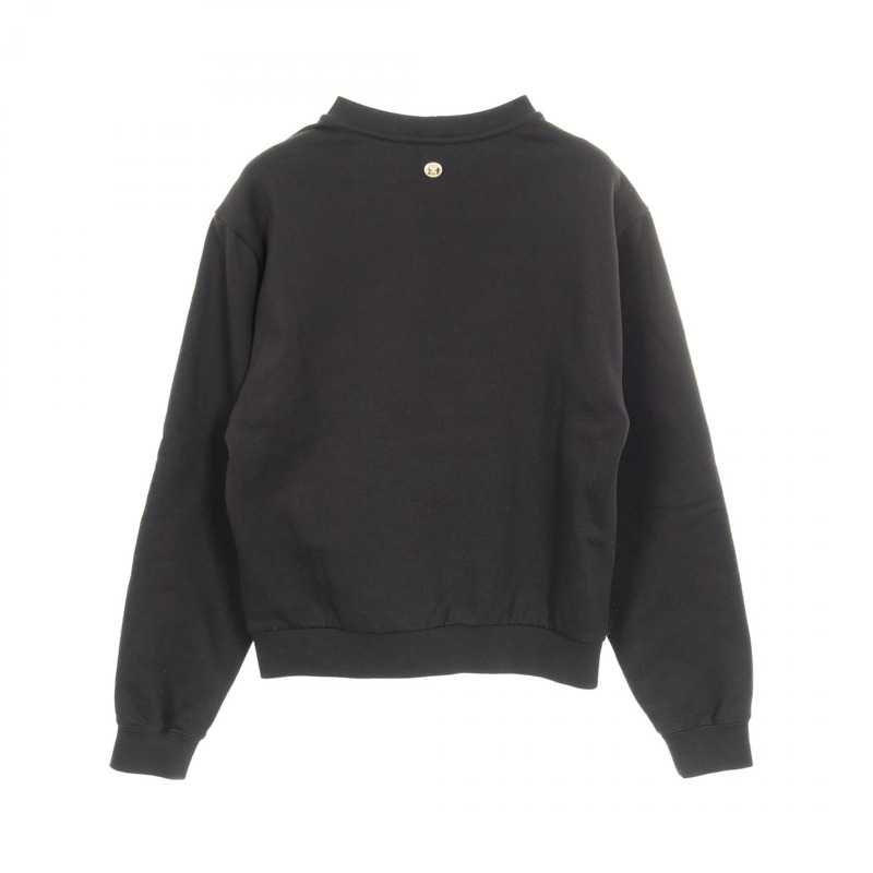 香奈兒 COCO Mark 斜紋軟呢衛衣 #34 套頭衫 P72996K10505 純棉 黑色 二手-1