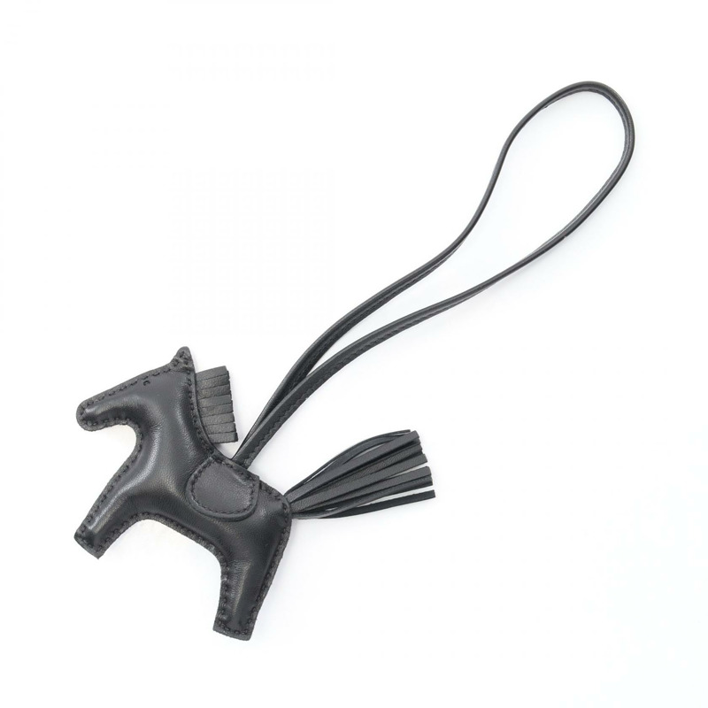 愛馬仕 Rodeo PM 包飾 Z Agneau milo 皮革黑色二手女士-0