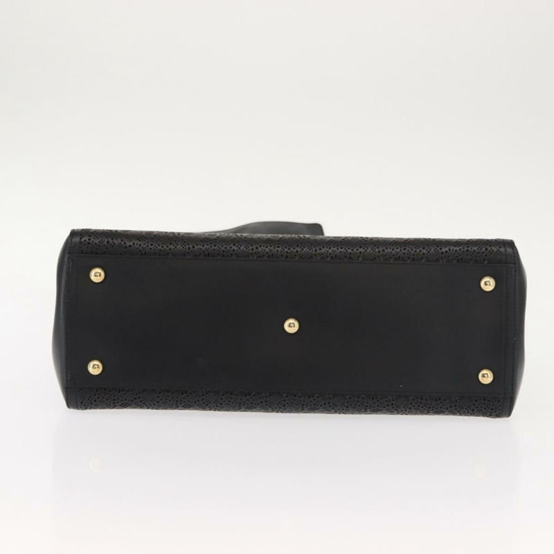 【日本直送】Salvatore Ferragamo Vala 鏈條手提包 皮革 黑色 金色 正品 gh1102-4