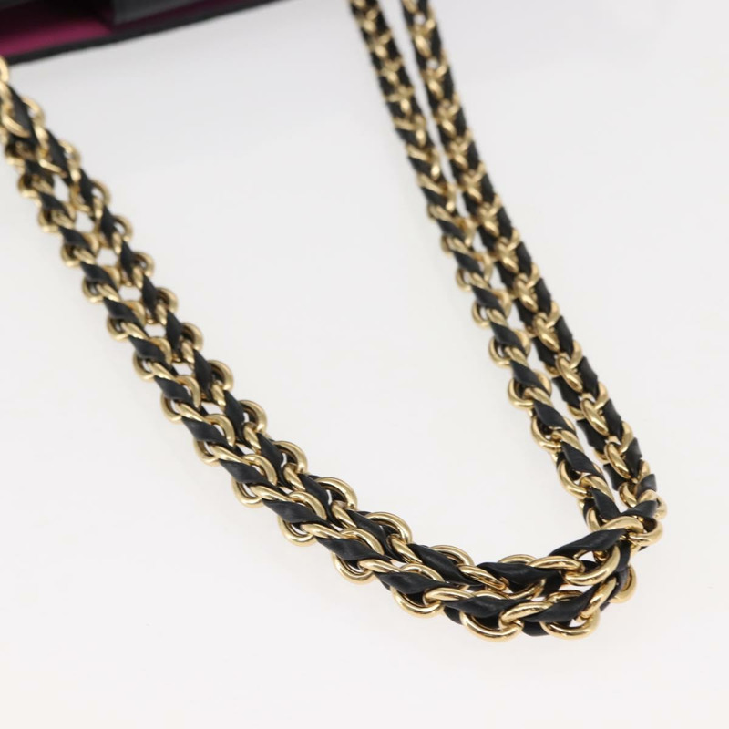 【日本直送】Salvatore Ferragamo Vala 鏈條手提包 皮革 黑色 金色 正品 gh1102-6