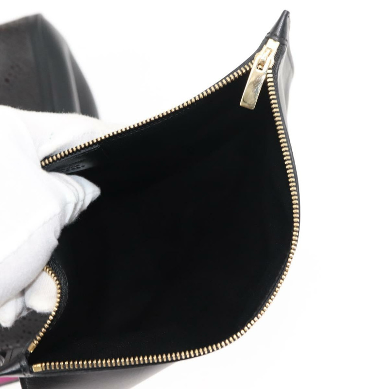【日本直送】Salvatore Ferragamo Vala 鏈條手提包 皮革 黑色 金色 正品 gh1102-20