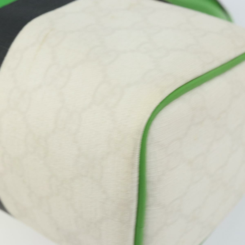 【日本直送】GUCCI GG Supreme Sherry Line 波士頓包 PVC 白色 金 綠色 190257 正品 gh1133-14