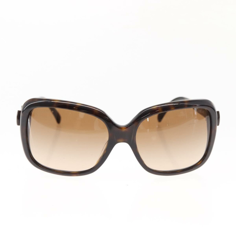 【日本直送】香奈兒 COCO 標誌絲帶太陽眼鏡，塑膠材質，深棕色，CC 認證，型號 am9410-12