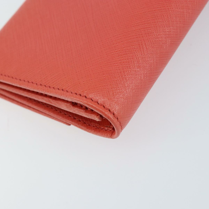 【日本直送】Salvatore Ferragamo Vala 長款皮夾 皮革 橘色 金色 正品 BA7289V-15