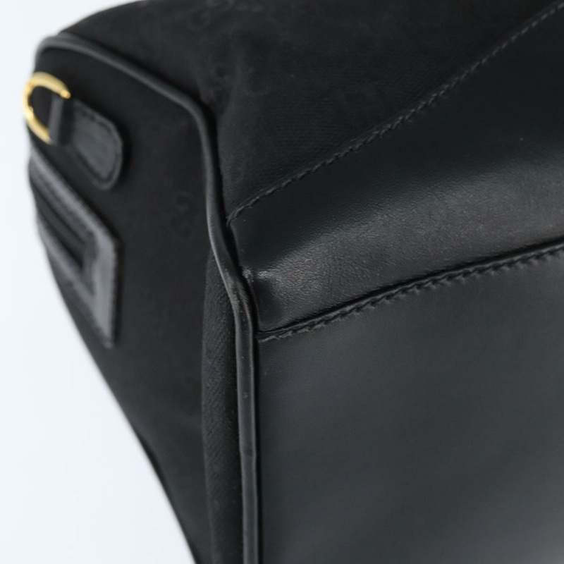 【日本直送】GUCCI GG帆布波士頓包 黑色金色 正品 148818-14