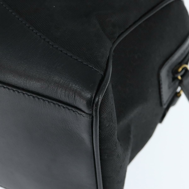 【日本直送】GUCCI GG帆布波士頓包 黑色金色 正品 148818-15