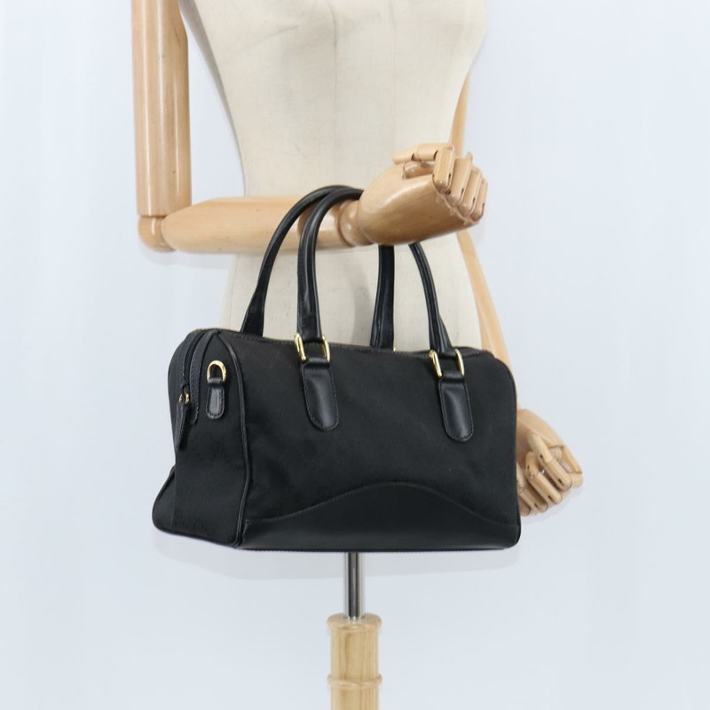 【日本直送】GUCCI GG帆布波士頓包 黑色金色 正品 148818-19