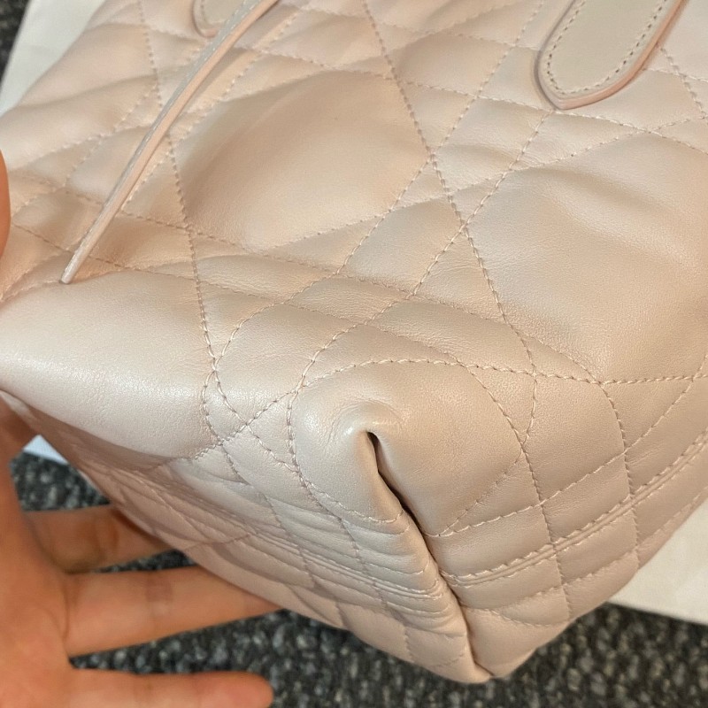 Dior迪奧 櫻花粉 toujour豎版nano土著包 手提包肩背包 25年-14