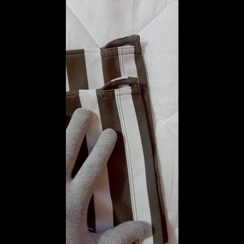 （日本製MIJ）BURBERRY 博柏利 GOLF高爾夫球 戰馬 男綠白條紋拉鍊半開襟彈性長袖上衣3號-5