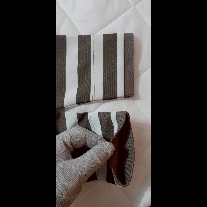 （日本製MIJ）BURBERRY 博柏利 GOLF高爾夫球 戰馬 男綠白條紋拉鍊半開襟彈性長袖上衣3號-6