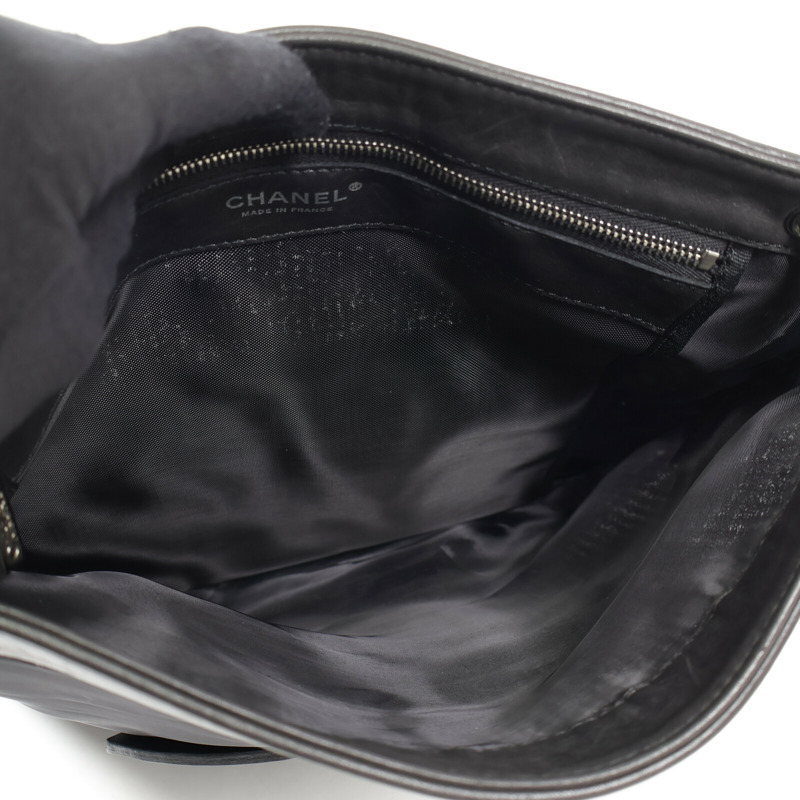 CHANEL 羊皮皮革/珠片Shoulder Bag銀扣肩背袋-5