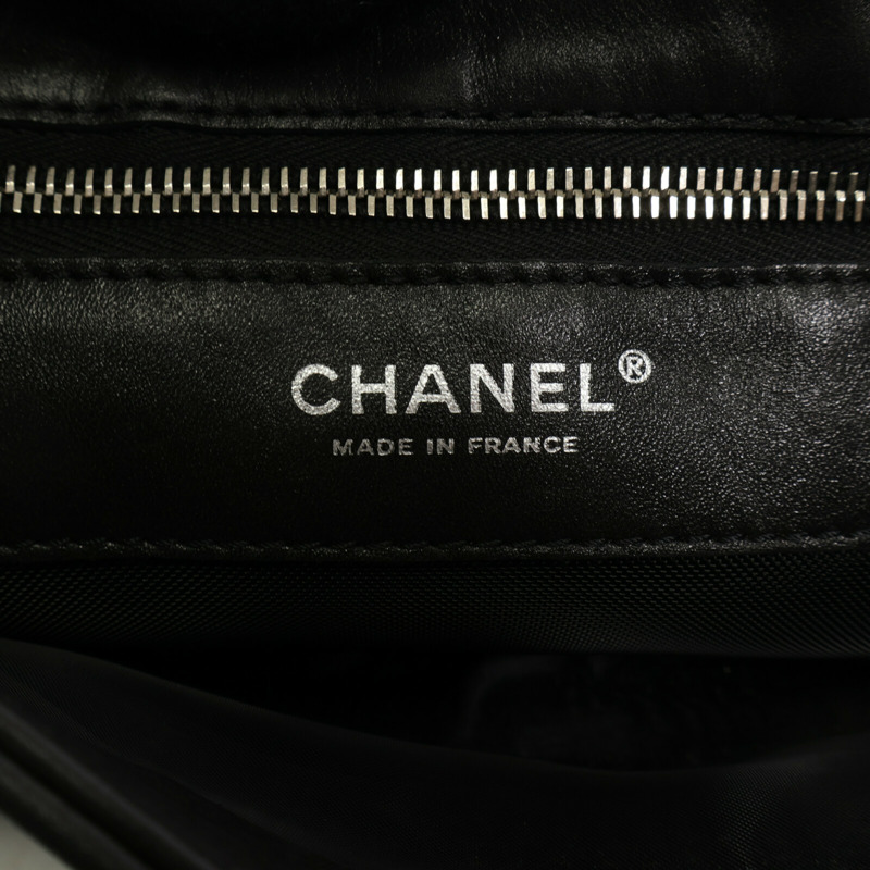 CHANEL 羊皮皮革/珠片Shoulder Bag銀扣肩背袋-6