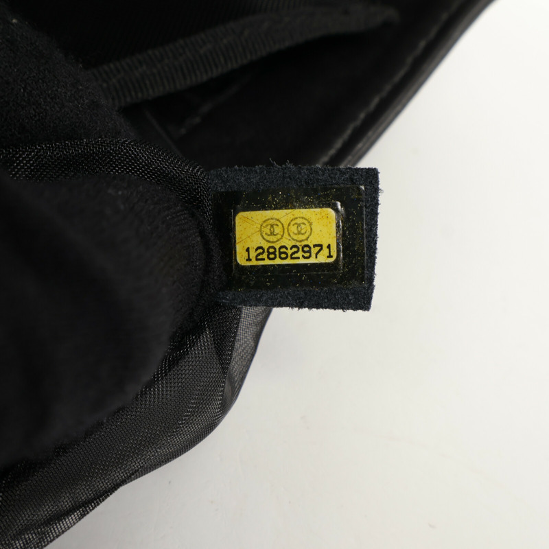 CHANEL 羊皮皮革/珠片Shoulder Bag銀扣肩背袋-7