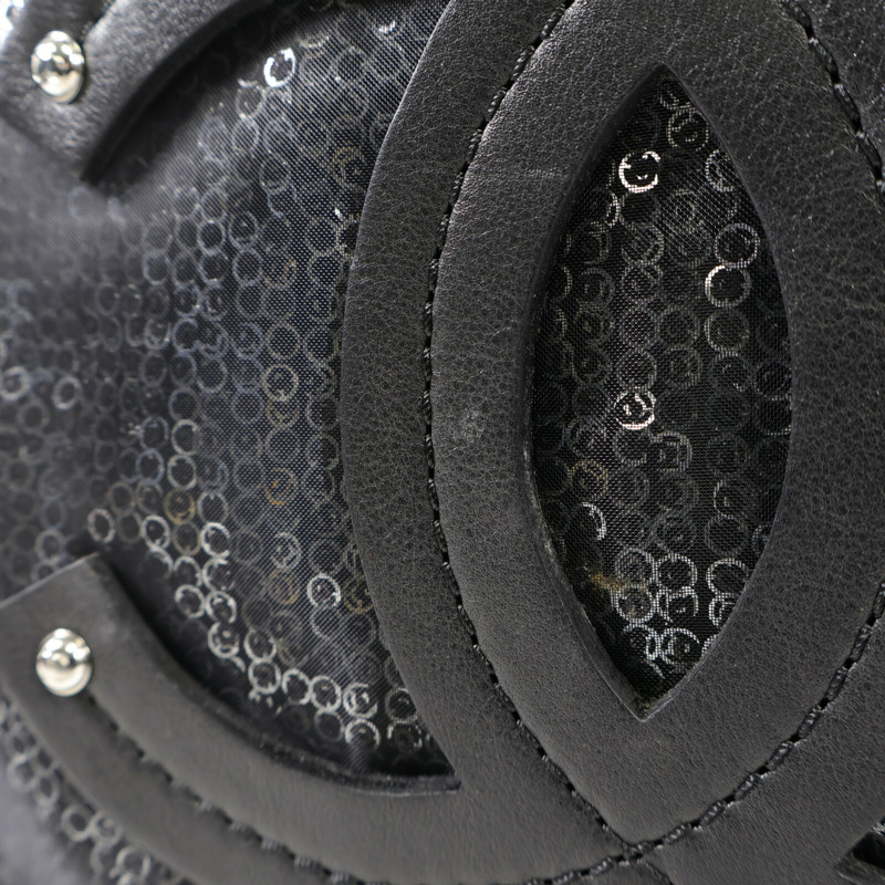 CHANEL 羊皮皮革/珠片Shoulder Bag銀扣肩背袋-12