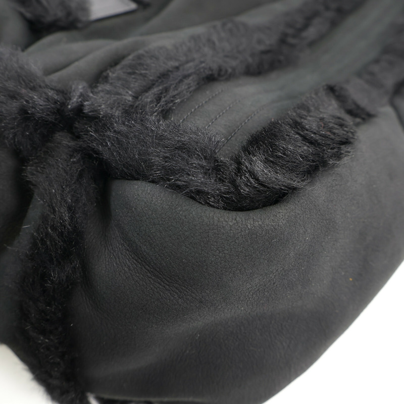 CHANEL 羊皮/羊毛Tote Bag銀扣手挽袋-10