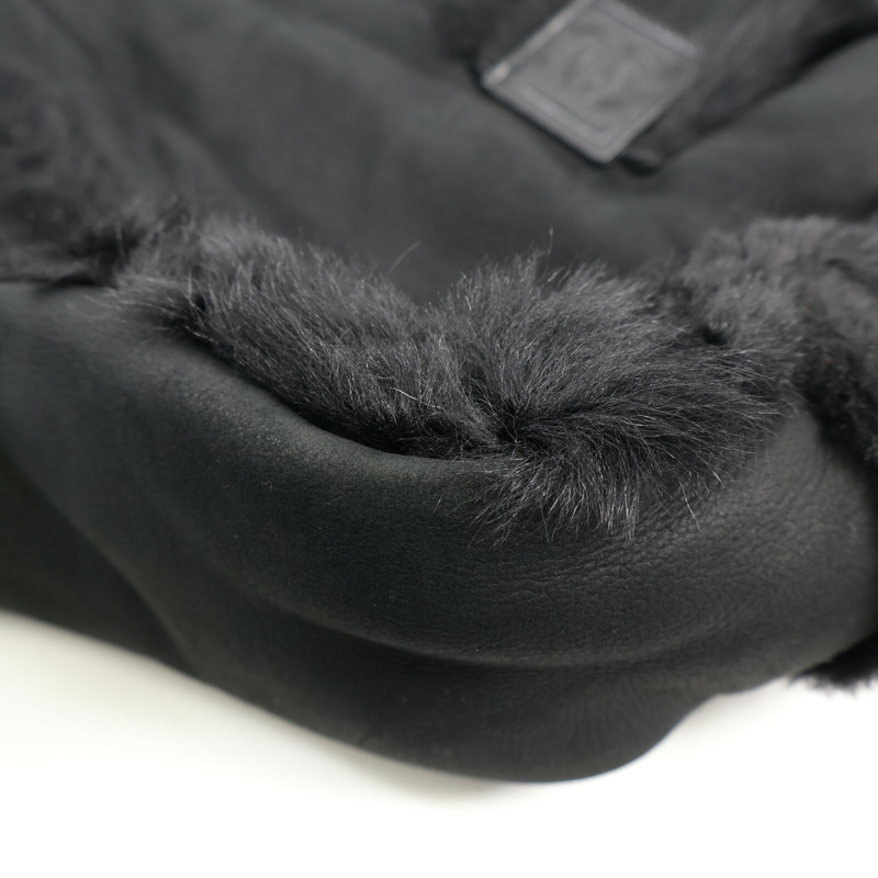 CHANEL 羊皮/羊毛Tote Bag銀扣手挽袋-11