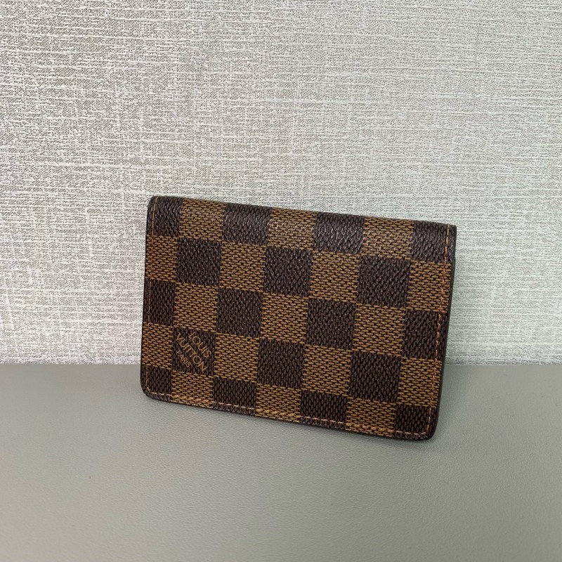 LV路易威登 棋盤格 錢夾短夾-2