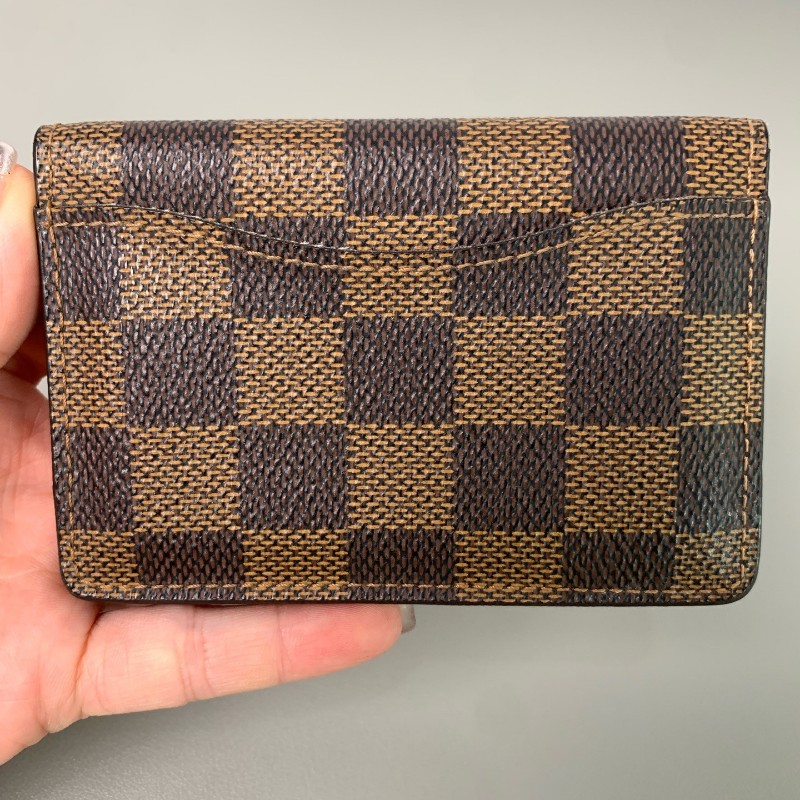 LV路易威登 棋盤格 錢夾短夾-8