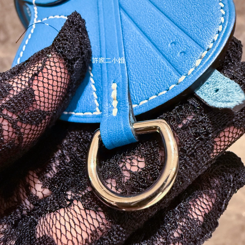 Hermes 馬鞍掛飾 藍色-7