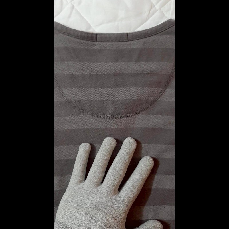 絕版BURBERRY 博柏利 BLACK LABEL 黑標 戰馬 男條紋假兩件長袖T恤2號-3