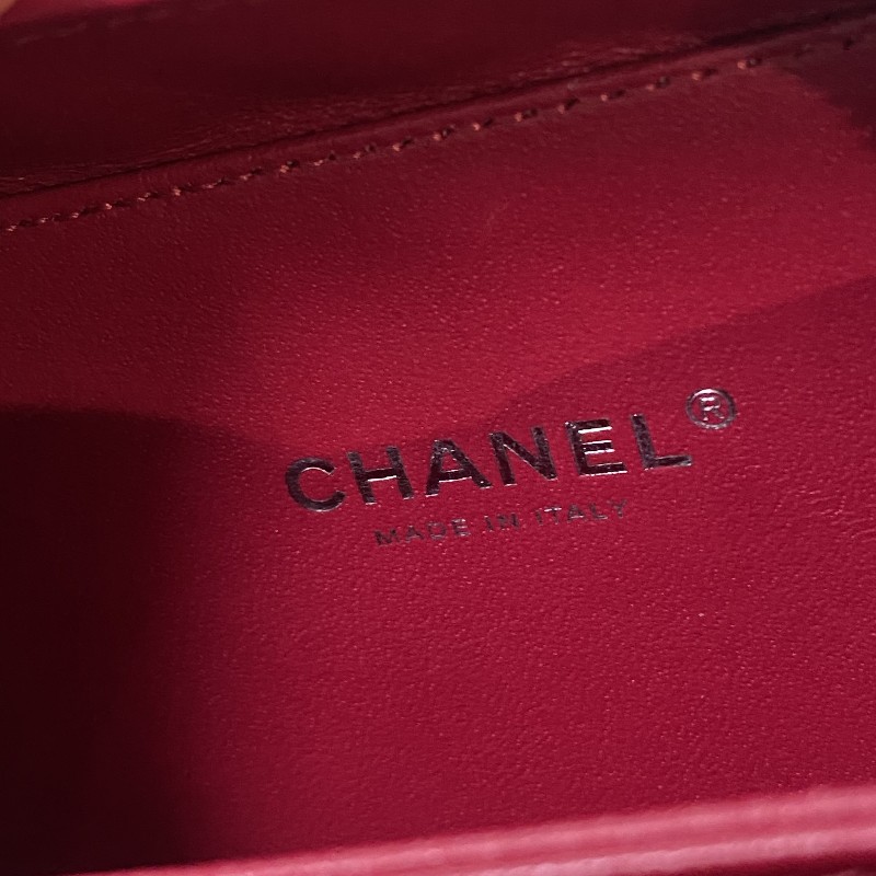 CHANEL 相機包 黑白拼色菱格紋牛皮銀扣斜背包肩背包-21